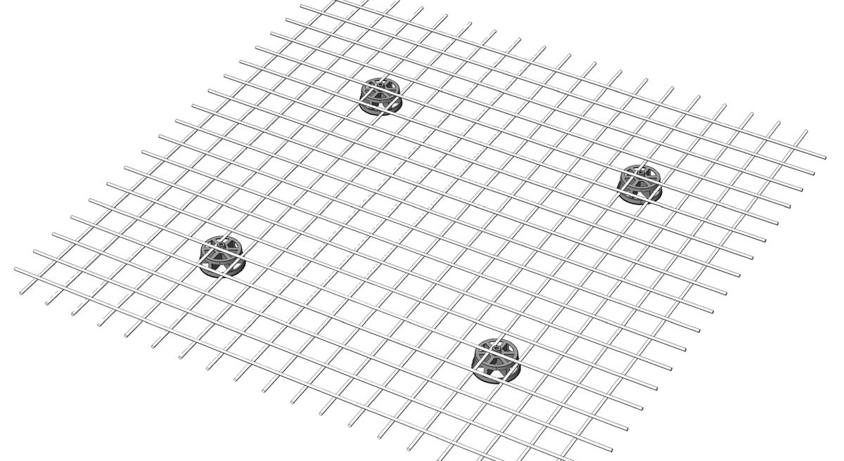 Distanziatori reti metalliche per pavimenti - Csplast